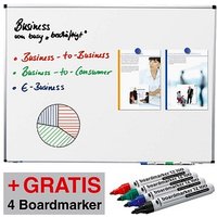 AKTION: Legamaster Whiteboard PREMIUM 120,0 x 90,0 cm weiß spezialbeschichteter Stahl + GRATIS 4 Boardmarker TZ 100 farbsortiert von Legamaster