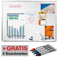 AKTION: Legamaster Whiteboard PREMIUM PLUS 100,0 x 75,0 cm weiß emaillierter Stahl + GRATIS 4 Boardmarker TZ 100 farbsortiert von Legamaster