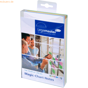 Legamaster Magic-Chart Notes 10x20cm VE=250 Stück farbig sortiert Legamaster Magic-Chart Notes 10x20cm VE=250 Stück farbig sortiert von Legamaster