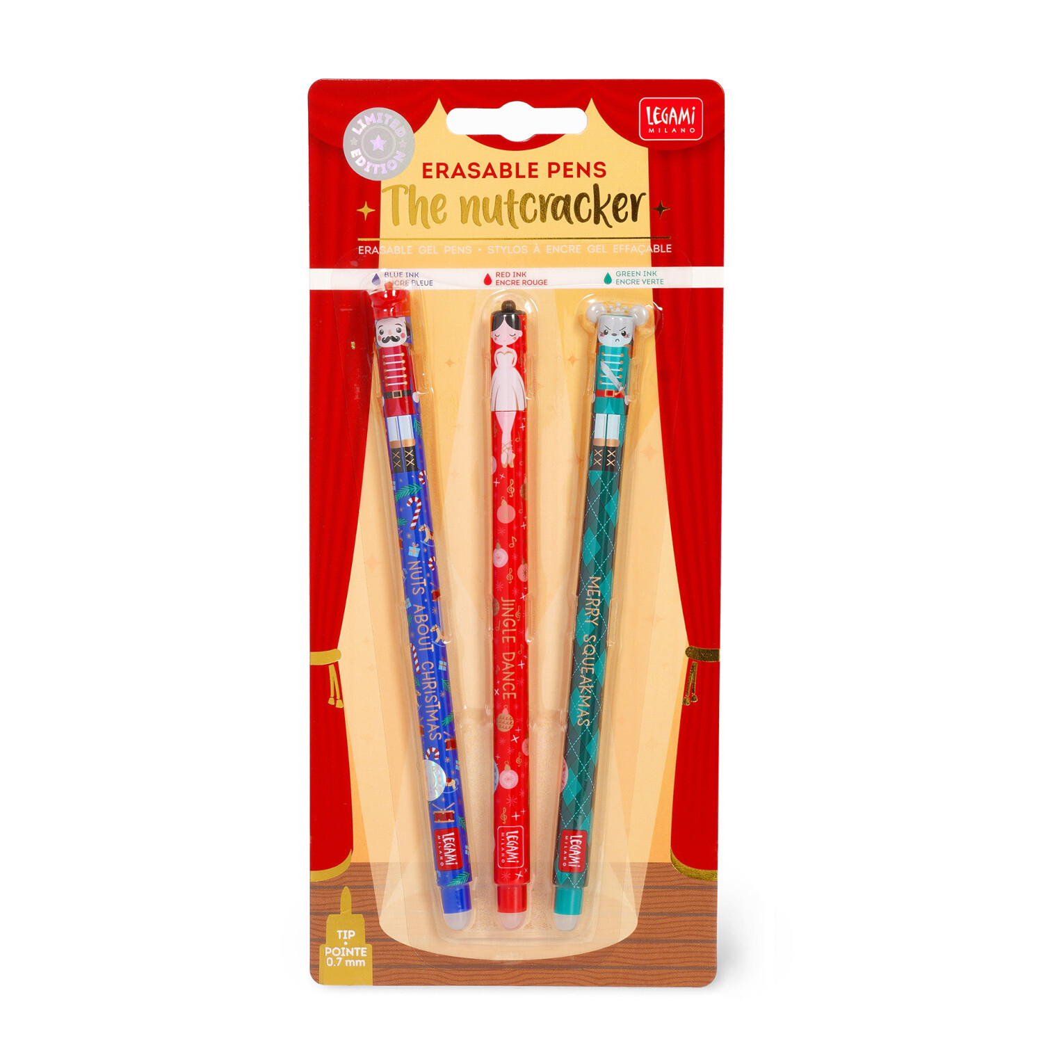 Erasable Gel Pen Set XMAS von Legami