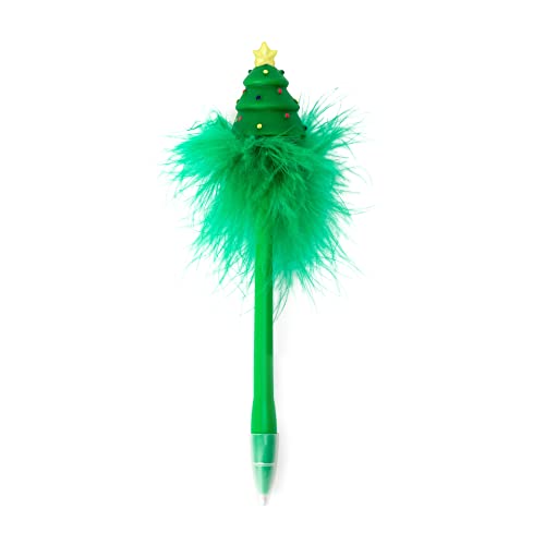 Legami - Kugelschreiber mit hellem Weihnachtsbaum, blaue Tinte, 0, 7 mm, 3, 5 x 20 cm, für Kinder und Erwachsene, Xmas Tree Thema, TPE0001 von LEGAMI