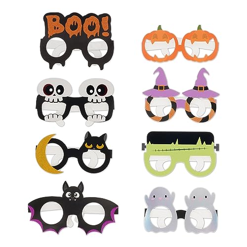 Legami - Set mit 8 Halloween-Brillen aus Papier, 8 verschiedene Formen mit Trick or Treat-Thema, Einheitsgröße von LEGAMI