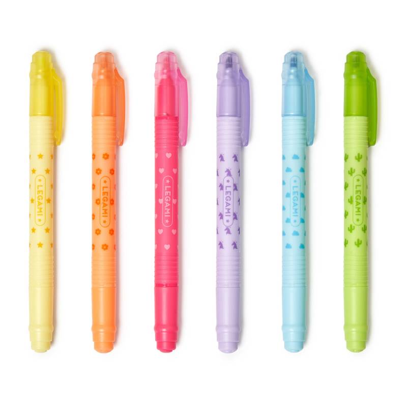 Löschbares Textmarker-Set 6 Stück von Legami