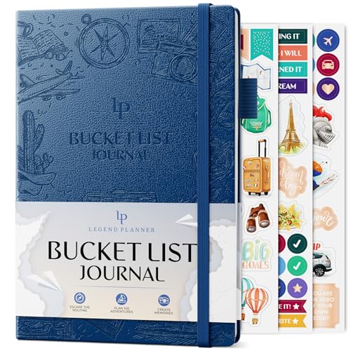 Legend Bucket List Journal - Das ultimative Notizbuch zum Planen von Abenteuern, Reisen, Zielen & Erlebnissen - Bucketlist-Buch für Paare (Mystic Blue) von Legend Planner