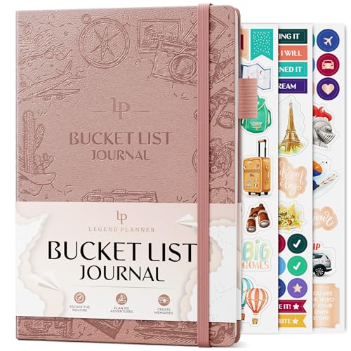 Legend Bucket List Journal - Das ultimative Werkzeug zum Planen von Abenteuern, Reisen, Zielen & Erlebnissen - Bucketlist Buch für Paare & persönlichen Gebrauch - Illustriertes Bucket List Notizbuch - von Legend Planner