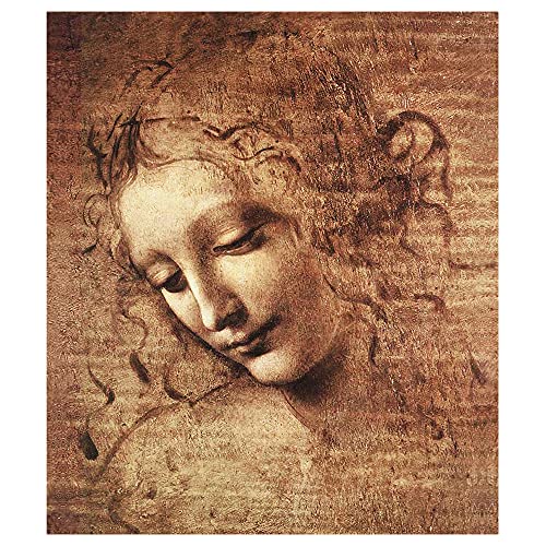 Legendarte - Kunstdruck auf Leinwand - Frauenkopf (La Scapigliata) Leonardo da Vinci - Wanddeko, Canvas cm. 50x70 von Legendarte