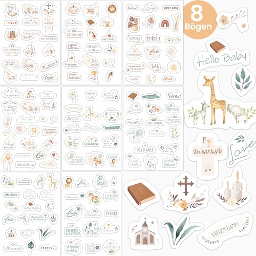 Hochwertiger Sticker für Gästebuch, Fotoalbum, Konfirmation, Kommunion, Taufe Deko Erstkommunion, personalisierte Aufkleber Geschenk für Mädchen & Jungen, Sticker Set, entzückender Text Muster von Legezon
