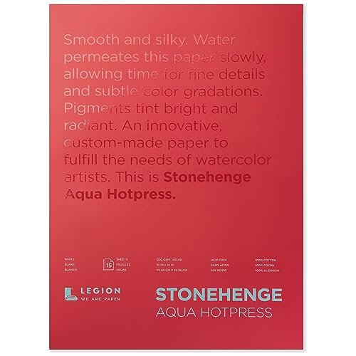 Stonehenge Aqua L21-SQH140WH912 Aquarellblock, Papier, Weiß, 9x12 von Stonehenge Aqua