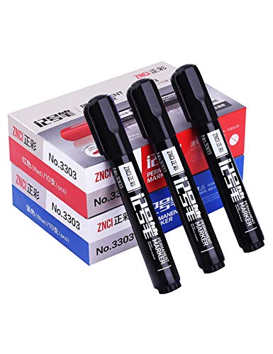 Legou 10 Stücken permanent wasserdicht Einfarbig Büro Schule Marker Schwarz 13,2 * 1,6CM Legou 10 Stücken permanent wasserdicht Einfarbig Büro Schule Marker Schwarz 13,2 * 1,6CM von Legou