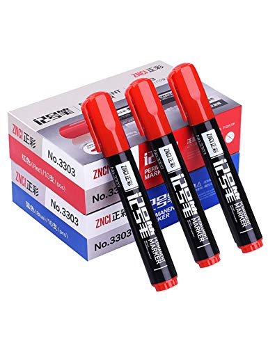 Legou 10 Stücken permanent wasserdicht Einfarbig Büro Schule Marker rot 13,2 * 1,6CM Legou 10 Stücken permanent wasserdicht Einfarbig Büro Schule Marker rot 13,2 * 1,6CM von Legou