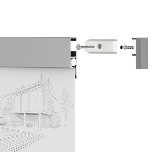 Leha® Klemmschiene Switch Spezial aus Aluminium mit Spezial Soft-Gummisystem - Länge: DIN A3 (35cm), Farbe: Silber von Leha