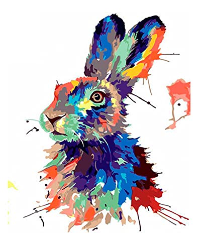 Lehaha Malen nach Zahlen Kit für Erwachsene Kinder,DIY Ölgemälde Kits mit Pinsel-Leinwand, Paint by Numbers für Buntes Hasentier Kaninchen -Weihnachten Geburtstag Home Haus Deko,Ohne Rahmen,40x50cm Lehaha Malen nach Zahlen Kit für Erwachsene Kinder,DIY Ölgemälde Kits mit Pinsel-Leinwand, Paint by Numbers für Buntes Hasentier Kaninchen -Weihnachten Geburtstag Home Haus Deko,Ohne Rahmen,40x50cm von Lehaha