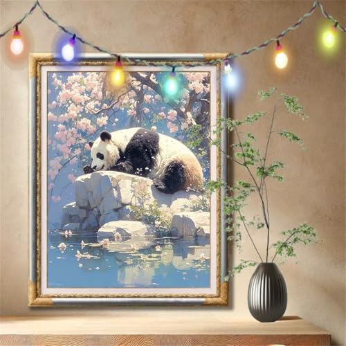 5D Diamond Painting Kinder, Diamant Painting Bilder für Erwachsene Große (50x70cm), DIY Panda,Landschaft Full Drill Crystal Art Mosaikherstellung Basteln Kits für Geschenk, Home Wand Décor 57F-4294 von LeiDong