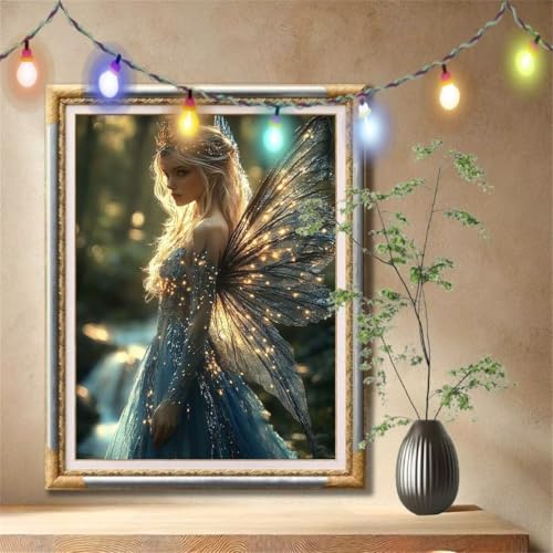5D Diamond Painting Kinder, Diamant Painting Bilder für Erwachsene Große (80x107cm), DIY Elf,Landschaft Full Drill Crystal Art Mosaikherstellung Basteln Kits für Geschenk, Home Wand Décor 57F-6937 von LeiDong
