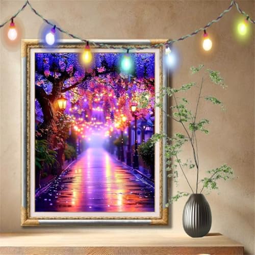 5D Diamond Painting Kinder, Diamant Painting Bilder für Erwachsene Große 30x40cm, DIY Straße,Landschaft Full Drill Crystal Art Mosaikherstellung Basteln Kits für Geschenk, Home Wand Décor 57F-6892 5D Diamond Painting Kinder, Diamant Painting Bilder für Erwachsene Große 30x40cm, DIY Straße,Landschaft Full Drill Crystal Art Mosaikherstellung Basteln Kits für Geschenk, Home Wand Décor 57F-6892 von LeiDong