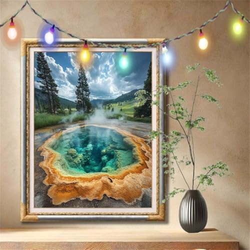 5D Diamond Painting Kinder, Diamant Painting Bilder für Erwachsene Große 40x50cm, DIY Landschaft,Heiße Quelle Full Drill Crystal Art Mosaikherstellung Basteln Kits für Geschenk, Home Décor 57F-1133 5D Diamond Painting Kinder, Diamant Painting Bilder für Erwachsene Große 40x50cm, DIY Landschaft,Heiße Quelle Full Drill Crystal Art Mosaikherstellung Basteln Kits für Geschenk, Home Décor 57F-1133 von LeiDong