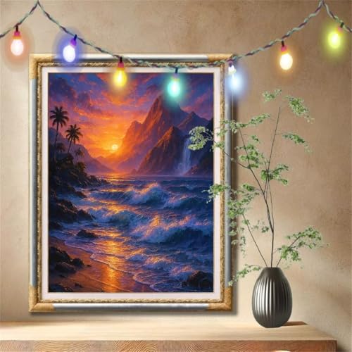 5D Diamond Painting Kinder, Diamant Painting Bilder für Erwachsene Große 60x80cm, DIY Wellen,Landschaft Full Drill Crystal Art Mosaikherstellung Basteln Kits für Geschenk, Home Wand Décor 57F-1495 5D Diamond Painting Kinder, Diamant Painting Bilder für Erwachsene Große 60x80cm, DIY Wellen,Landschaft Full Drill Crystal Art Mosaikherstellung Basteln Kits für Geschenk, Home Wand Décor 57F-1495 von LeiDong