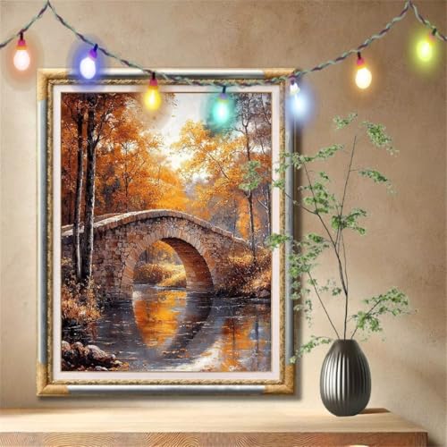 5D Diamond Painting Kinder, Diamant Painting Bilder für Erwachsene Große 90x120cm, DIY Steinbrücke,Bach Full Drill Crystal Art Mosaikherstellung Basteln Kits für Geschenk, Home Wand Décor 57F-3098 5D Diamond Painting Kinder, Diamant Painting Bilder für Erwachsene Große 90x120cm, DIY Steinbrücke,Bach Full Drill Crystal Art Mosaikherstellung Basteln Kits für Geschenk, Home Wand Décor 57F-3098 von LeiDong