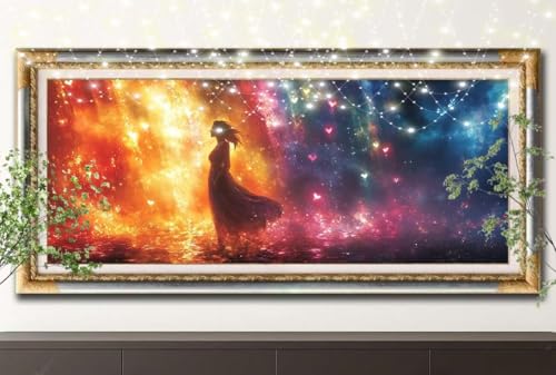 5D Diamond Painting Kinder,Diamant Painting Bilder für Erwachsene Große (100x200cm),DIY Mädchen,Landschaft Full Drill Crystal Art Mosaikherstellung Basteln Kits,Geeignet Als Home Décor 55F-12389 von LeiDong