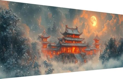 5D Diamond Painting Kinder,Diamant Painting Bilder für Erwachsene Große (100x200cm),DIY Palast,Landschaft Full Drill Crystal Art Mosaikherstellung Basteln Kits,Geeignet Als Home Wand Décor 55F-2069 von LeiDong