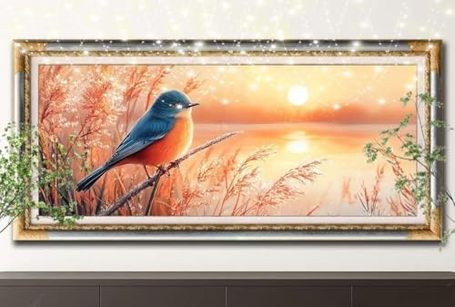 5D Diamond Painting Kinder,Diamant Painting Bilder für Erwachsene Große (100x200cm),DIY Vögelchen,Landschaft Full Drill Crystal Art Mosaikherstellung Basteln Kits,Geeignet Als Home Décor 55F-13769 von LeiDong