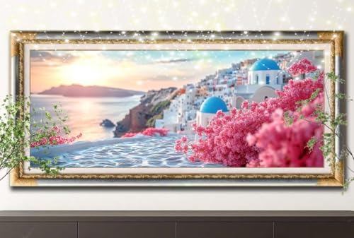 5D Diamond Painting Kinder,Diamant Painting Bilder für Erwachsene Große (100x250cm),DIY Griechenland,Landschaft Full Drill Crystal Art Mosaikherstellung Basteln Kits,Geeignet Als Home Décor 55F-13350 von LeiDong