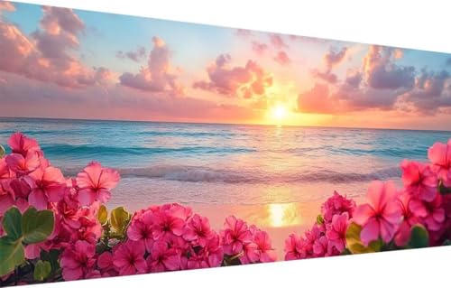 5D Diamond Painting Kinder,Diamant Painting Bilder für Erwachsene Große (70x140cm),DIY Blume,Strand Full Drill Crystal Art Mosaikherstellung Basteln Kits,Geeignet Als Geschenk,Home Wand Décor 55F-2725 von LeiDong
