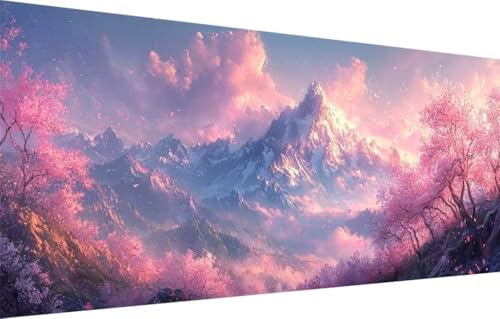 5D Diamond Painting Kinder,Diamant Painting Bilder für Erwachsene Große (70x140cm),DIY Sakura,Schneeberg Full Drill Crystal Art Mosaikherstellung Basteln Kits,Geeignet Als Home Wand Décor 55F-6925 von LeiDong