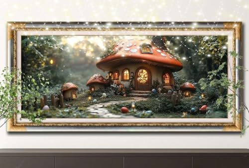 5D Diamond Painting Kinder,Diamant Painting Bilder für Erwachsene Große (70x200cm),DIY Wald,Pilze Full Drill Crystal Art Mosaikherstellung Basteln Kits,Geeignet Als Geschenk,Home Wand Décor 55F-12686 von LeiDong