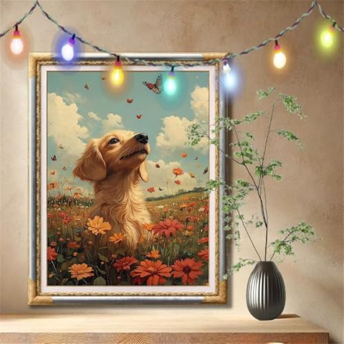 5D Diamond Painting Kinder,Diamant Painting Bilder für Erwachsene Große 100x133cm,DIY Schmetterling,Welpe Full Drill Crystal Art Mosaikherstellung Basteln Kits für Geschenk,Home Wand Décor 57F-6699 5D Diamond Painting Kinder,Diamant Painting Bilder für Erwachsene Große 100x133cm,DIY Schmetterling,Welpe Full Drill Crystal Art Mosaikherstellung Basteln Kits für Geschenk,Home Wand Décor 57F-6699 von LeiDong