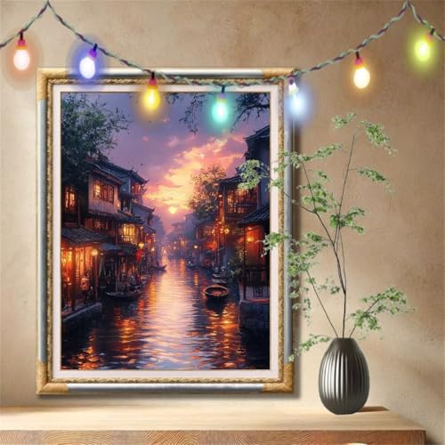 5D Diamond Painting Kinder,Diamant Painting Bilder für Erwachsene Große 120x160cm,DIY Bach,Dorf Full Drill Crystal Art Mosaikherstellung Basteln Kits,Geeignet Als Geschenk,Home Wand Décor 57F-3860 5D Diamond Painting Kinder,Diamant Painting Bilder für Erwachsene Große 120x160cm,DIY Bach,Dorf Full Drill Crystal Art Mosaikherstellung Basteln Kits,Geeignet Als Geschenk,Home Wand Décor 57F-3860 von LeiDong