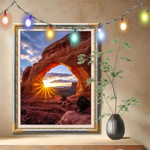 5D Diamond Painting Kinder,Diamant Painting Bilder für Erwachsene Große 120x160cm,DIY Berge,Landschaften Full Drill Crystal Art Mosaikherstellung Basteln Kits für Geschenk,Home Wand Décor 59N-1740 von LeiDong