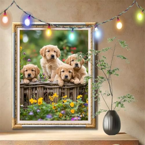 5D Diamond Painting Kinder,Diamant Painting Bilder für Erwachsene Große 120x160cm,DIY Tier,Welpe Full Drill Crystal Art Mosaikherstellung Basteln Kits,Geeignet Als Geschenk,Home Wand Décor 59N-1180 5D Diamond Painting Kinder,Diamant Painting Bilder für Erwachsene Große 120x160cm,DIY Tier,Welpe Full Drill Crystal Art Mosaikherstellung Basteln Kits,Geeignet Als Geschenk,Home Wand Décor 59N-1180 von LeiDong