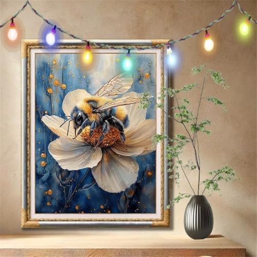 5D Diamond Painting Kinder,Diamant Painting Bilder für Erwachsene Große 30x40cm,DIY Blume,Biene Full Drill Crystal Art Mosaikherstellung Basteln Kits,Geeignet Als Geschenk,Home Wand Décor 57F-1772 5D Diamond Painting Kinder,Diamant Painting Bilder für Erwachsene Große 30x40cm,DIY Blume,Biene Full Drill Crystal Art Mosaikherstellung Basteln Kits,Geeignet Als Geschenk,Home Wand Décor 57F-1772 von LeiDong