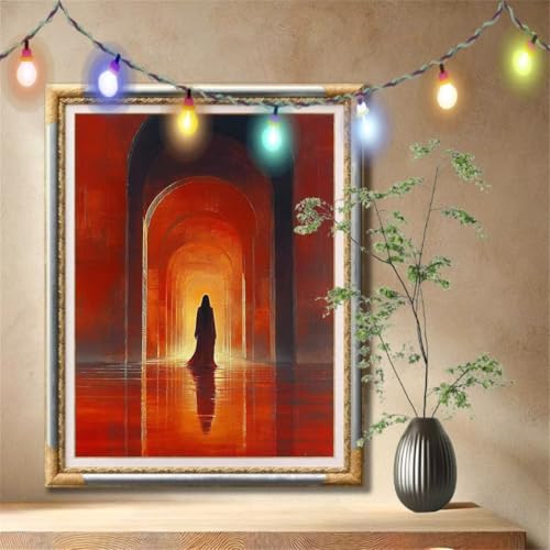 5D Diamond Painting Kinder,Diamant Painting Bilder für Erwachsene Große 40x50cm,DIY Landschaft,Frau Full Drill Crystal Art Mosaikherstellung Basteln Kits,Geeignet Als Geschenk,Home Wand Décor 57F-933 von LeiDong