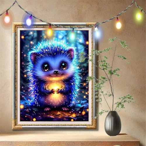 5D Diamond Painting Kinder,Diamant Painting Bilder für Erwachsene Große 40x50cm,DIY Landschaft,Igel Full Drill Crystal Art Mosaikherstellung Basteln Kits,Geeignet Als Geschenk,Home Wand Décor 57F-653 von LeiDong