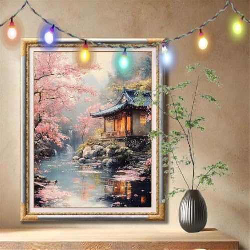 5D Diamond Painting Kinder,Diamant Painting Bilder für Erwachsene Große 50x70cm,DIY Landschaft,Kirsche Blüten Full Drill Crystal Art Mosaikherstellung Basteln Kits für Geschenk,Home Décor 57F-6254 5D Diamond Painting Kinder,Diamant Painting Bilder für Erwachsene Große 50x70cm,DIY Landschaft,Kirsche Blüten Full Drill Crystal Art Mosaikherstellung Basteln Kits für Geschenk,Home Décor 57F-6254 von LeiDong