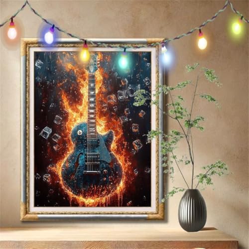 5D Diamond Painting Kinder,Diamant Painting Bilder für Erwachsene Große 60x80cm,DIY Flamme,Gitarre Full Drill Crystal Art Mosaikherstellung Basteln Kits,Geeignet Als Geschenk,Home Wand Décor 57F-6855 5D Diamond Painting Kinder,Diamant Painting Bilder für Erwachsene Große 60x80cm,DIY Flamme,Gitarre Full Drill Crystal Art Mosaikherstellung Basteln Kits,Geeignet Als Geschenk,Home Wand Décor 57F-6855 von LeiDong