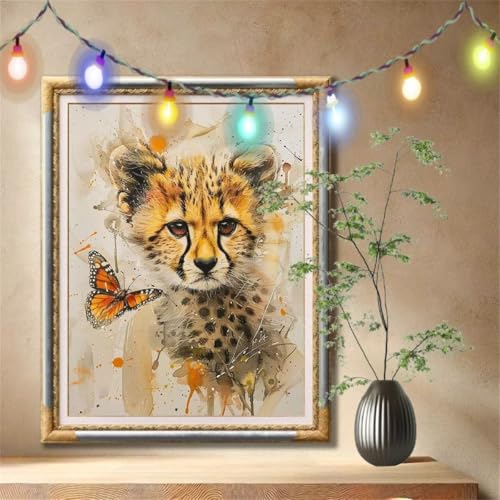 5D Diamond Painting Kinder,Diamant Painting Bilder für Erwachsene Große 70x90cm,DIY Schmetterling,Gepard Full Drill Crystal Art Mosaikherstellung Basteln Kits für Geschenk,Home Wand Décor 59N-1096 5D Diamond Painting Kinder,Diamant Painting Bilder für Erwachsene Große 70x90cm,DIY Schmetterling,Gepard Full Drill Crystal Art Mosaikherstellung Basteln Kits für Geschenk,Home Wand Décor 59N-1096 von LeiDong