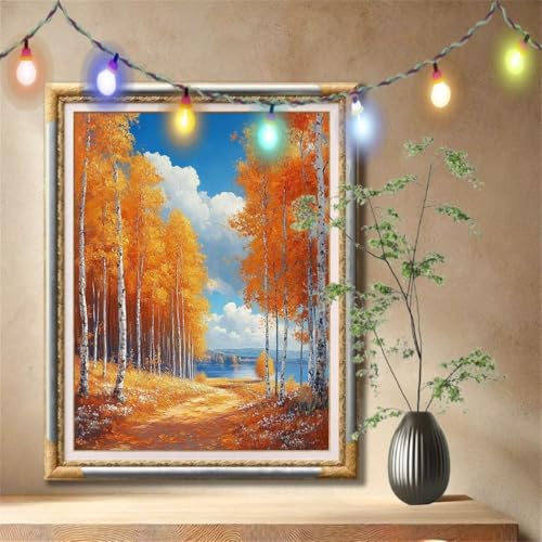 5D Diamond Painting Kinder,Diamant Painting Bilder für Erwachsene Große 80x107cm,DIY Birkenwald,Landschaft Full Drill Crystal Art Mosaikherstellung Basteln Kits für Geschenk,Home Wand Décor 57F-5017 5D Diamond Painting Kinder,Diamant Painting Bilder für Erwachsene Große 80x107cm,DIY Birkenwald,Landschaft Full Drill Crystal Art Mosaikherstellung Basteln Kits für Geschenk,Home Wand Décor 57F-5017 von LeiDong