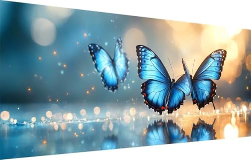 5D Diamond Painting Kinder,Diamant Painting Bilder für Erwachsene Große 80x220cm,DIY Blauer Schmetterling,Landschaft Full Drill Crystal Art Mosaikherstellung Basteln Kits für Home Wand Décor 55F-3388 5D Diamond Painting Kinder,Diamant Painting Bilder für Erwachsene Große 80x220cm,DIY Blauer Schmetterling,Landschaft Full Drill Crystal Art Mosaikherstellung Basteln Kits für Home Wand Décor 55F-3388 von LeiDong