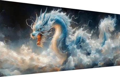5D Diamond Painting Set für Erwachsene Große (100x200cm),Drache,Tier Diamant Painting Bilder Kinder,DIY Kristall Strass Cross Stickerei Malerei Bastelset für Schlafzimmer,Büro,Wanddeko 55F-3719 von LeiDong