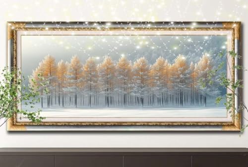 5D Diamond Painting Set für Erwachsene Große (100x200cm),Kiefer,Landschaft Diamant Painting Bilder Kinder,DIY Kristall Strass Cross Stickerei Malerei Bastelset für Büro,Wanddeko,Geschenke 55F-12839 von LeiDong