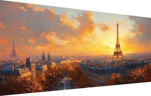 5D Diamond Painting Set für Erwachsene Große (100x250cm),Landschaft,Paris Diamant Painting Bilder Kinder,DIY Kristall Strass Cross Stickerei Malerei Bastelset für Büro,Wanddeko,Geschenke 55F-3120 von LeiDong