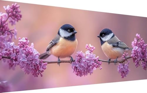 5D Diamond Painting Set für Erwachsene Große (100x250cm),Spatz,kleine Blume Diamant Painting Bilder Kinder,DIY Kristall Strass Cross Stickerei Malerei Bastelset für Büro,Wanddeko,Geschenke 55F-3900 von LeiDong
