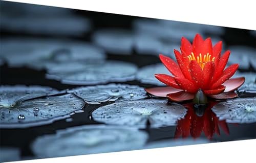 5D Diamond Painting Set für Erwachsene Große (40x120cm),Lotus,Landschaft Diamant Painting Bilder Kinder,DIY Kristall Strass Cross Stickerei Malerei Bastelset für Schlafzimmer,Büro,Wanddeko 55F-2390 von LeiDong