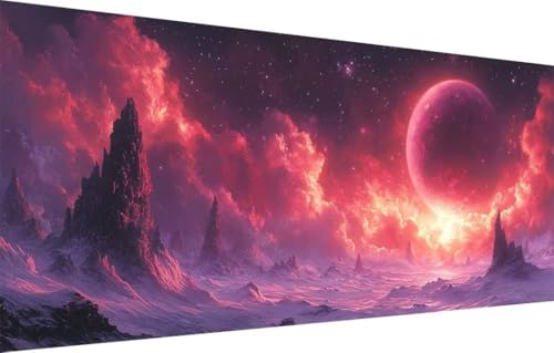 5D Diamond Painting Set für Erwachsene Große (40x80cm),Mars,Landschaft Diamant Painting Bilder Kinder,DIY Kristall Strass Cross Stickerei Malerei Bastelset für Schlafzimmer,Büro,Wanddeko 55F-2809 von LeiDong