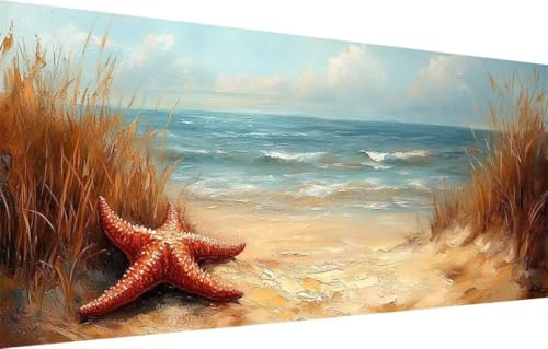 5D Diamond Painting Set für Erwachsene Große (40x80cm),Seestern,Windlandschaft Diamant Painting Bilder Kinder,DIY Kristall Strass Cross Stickerei Malerei Bastelset für Büro,Wanddeko,Geschenke 55F-2329 von LeiDong