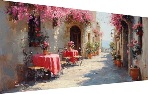 5D Diamond Painting Set für Erwachsene Große (70x200cm),Straße,Landschaft Diamant Painting Bilder Kinder,DIY Kristall Strass Cross Stickerei Malerei Bastelset für Büro,Wanddeko,Geschenke 55F-2996 von LeiDong