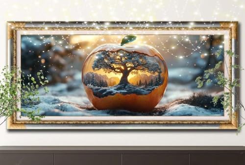 5D Diamond Painting Set für Erwachsene Große 100x200cm,Apfel,Schneelandschaft Diamant Painting Bilder Kinder,DIY Kristall Strass Cross Stickerei Malerei Bastelset für Büro,Wanddeko,Geschenke 55F-11999 5D Diamond Painting Set für Erwachsene Große 100x200cm,Apfel,Schneelandschaft Diamant Painting Bilder Kinder,DIY Kristall Strass Cross Stickerei Malerei Bastelset für Büro,Wanddeko,Geschenke 55F-11999 von LeiDong